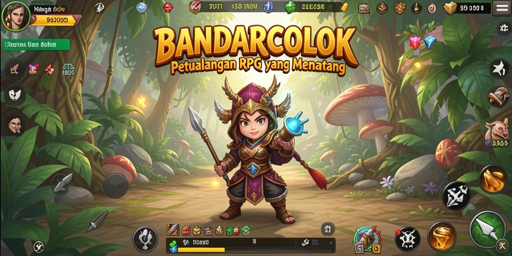 Tampilan gameplay menakjubkan dari BANDARCOLOK dengan aksi RPG yang seru.