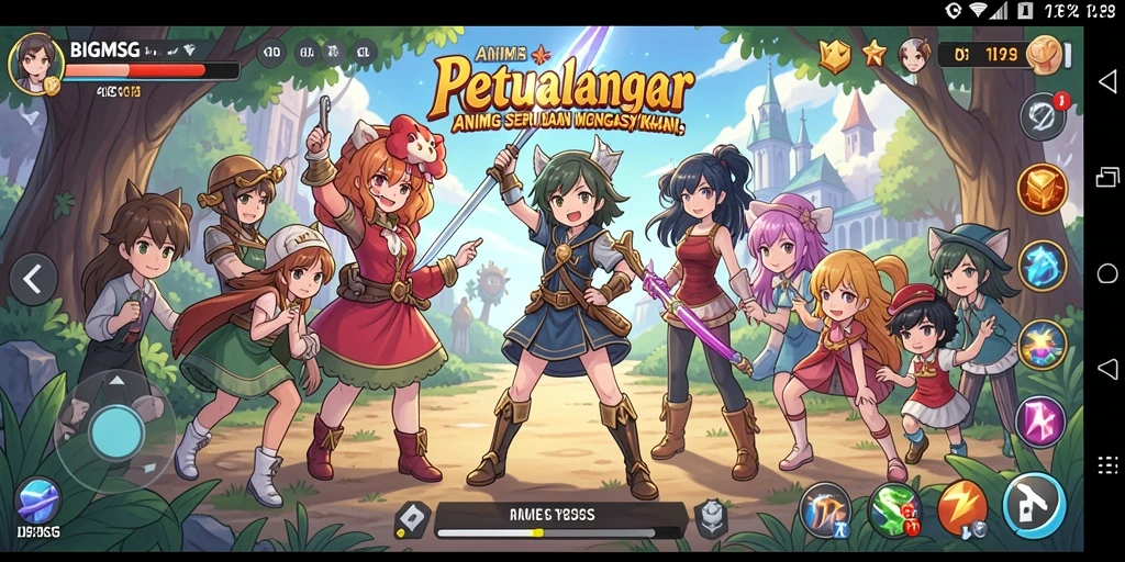 Gameplay seru dan karakter anime yang menarik di BIGMSG.