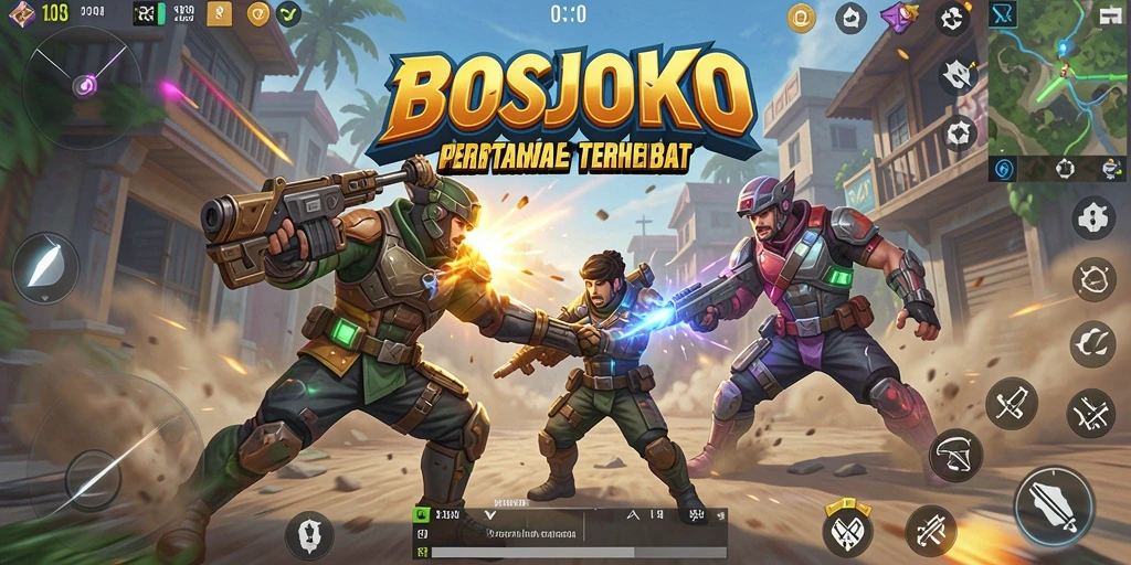 Screenshot gameplay menampilkan aksi seru dalam pertarungan Battle Royale.