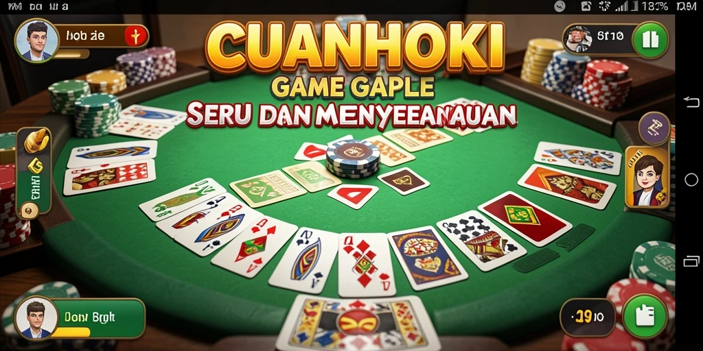Tampilan gameplay CUANHOKI yang seru saat bermain Gaple.