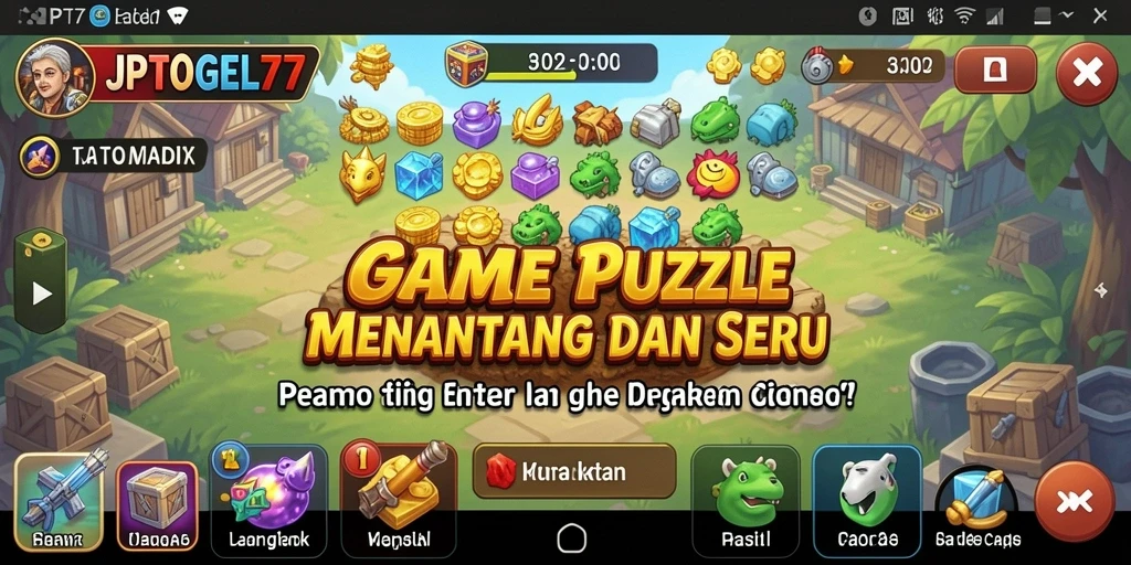 Tampilan screenshot gameplay JPTOGEL77 yang menunjukkan tantangan puzzle seru.
