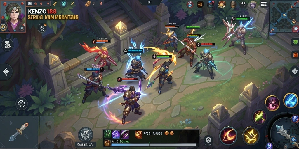 Tampilan gameplay KENZO188 yang memukau dan menegangkan.
