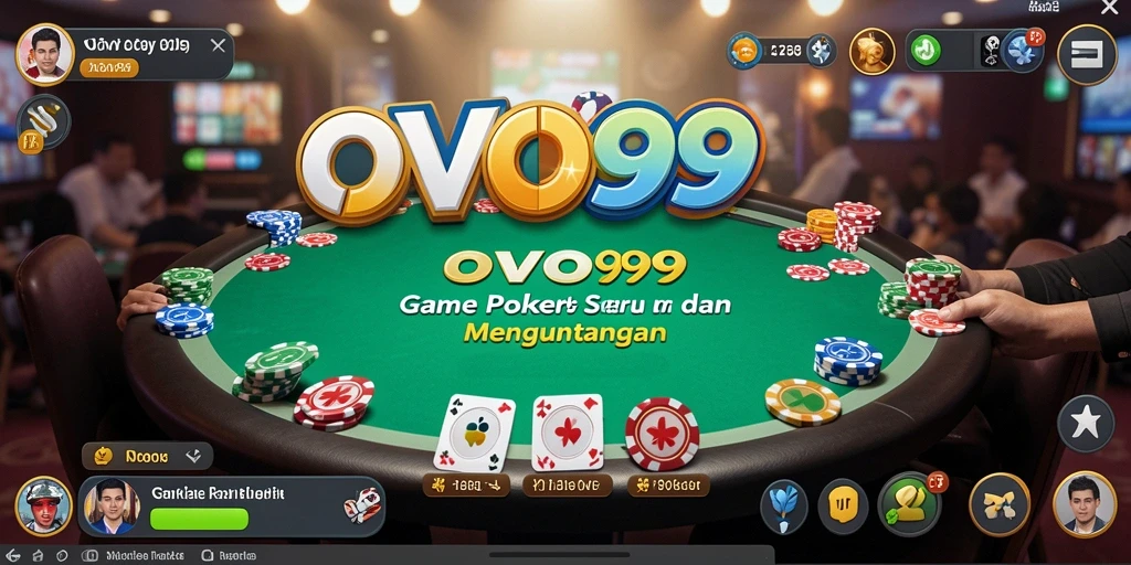 Screenshot gameplay OVO99 yang menampilkan serunya bermain poker.
